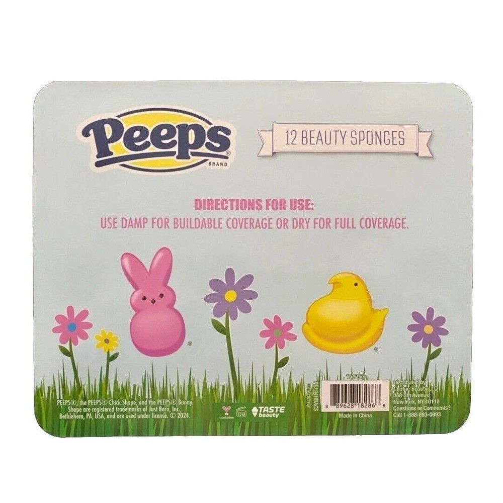 PEEPS 12 Piece Makeup Beauty Blender Sponges Easter, Use Wet or Dry, NEW Sealed - Picture 2 of 2